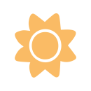 Ícone de sol — símbolo de desenvolvimento